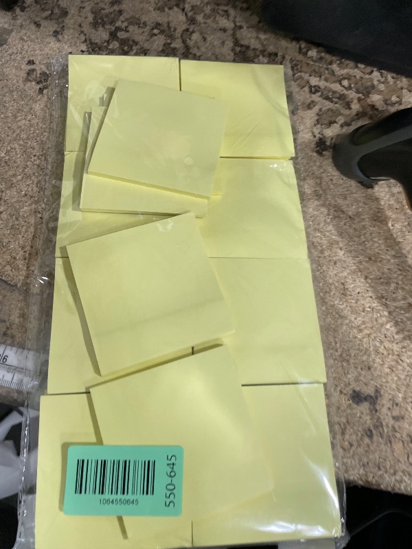 Photo 1 of (24 Pack) Sticky Notes 3x3 in Yellow, Clean Removal, Recyclable, Self-Stick Pads, Easy to Post for Home, Office, Notebook