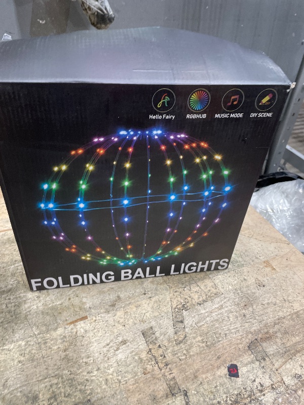 Photo 1 of **Only One**3 Pack 12” Outdoor/Indoor LED Christmas Light Balls, Smart Hanging Tree Decor Sphere Lights, Dimmer Color Changing, App & Remote Control, Timer, Waterproof, Holiday, Patio, Wedding Decor