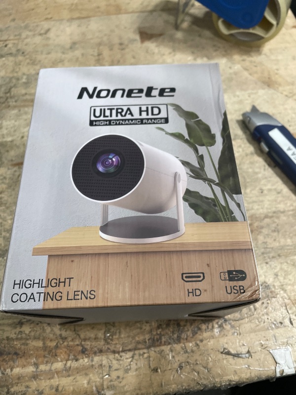 Photo 1 of [2026 Upgraded] Mini Projector Support 4K 1080P FHD Auto Keystone 270° Rotatable with WiFi 6 and Bluetooth 5.2 Projector Portable Compatibile with HDMI/TV Stick/Memory Stick/Laptop,White