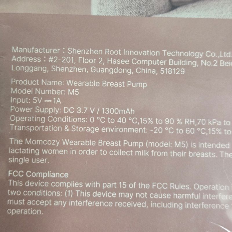 Photo 1 of **FACTORY SEALED**Momcozy M5 Lite Hands-Free Wearable Breast Pump, DoubleFit Flange for Baby-Like Comfort, 3 Modes & 9 Suction Levels, No Flange Insert or Hard Carry Case, 24mm, 2-Pack, Cozy Red