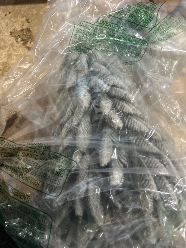 Photo 1 of (seperated/minor damage) Snow Frosted Mini Christmas Tree16.5 inch, Countertop Christmas Tree Small Tabletop Christmas Tree Decorations, Xmas Table Centerpieces Holiday Home Decor Xmas Gifts