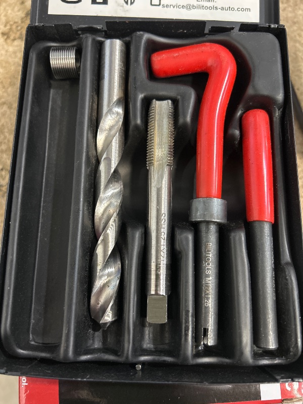 Photo 1 of ( tools only) BILITOOLS M12x1.25 Thread Repair Kit, HSS Drill Helicoil Repair Kit Metric
