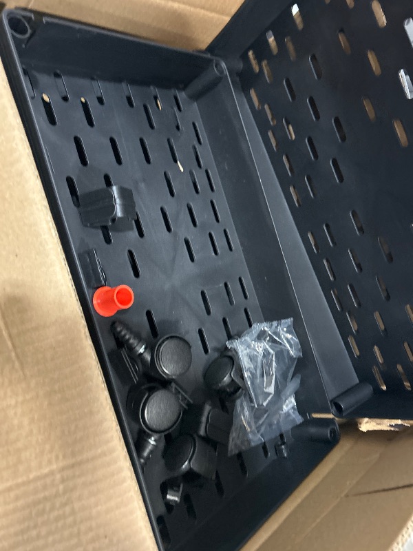 Photo 1 of (unkown missing parts)SPACEKEEPER Rolling Storage Cart 3 Tier Bathroom Cart Organizers with Wheels Laundry Room Organization Mobile Shelving Unit Utility Cart Storage Shelves Multi-Functional for Office, Home, Black