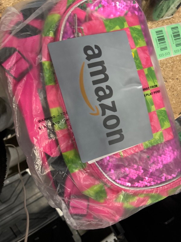 Photo 1 of (lunch bag not included) AI ACCESSORY INNOVATIONS Wicked 2 Piece Backpack Set, Galinda & Elphaba Flip Sequin Girls School Bag with Front Zip Pocket, 2 Side Mesh Pockets, Pink & Green
