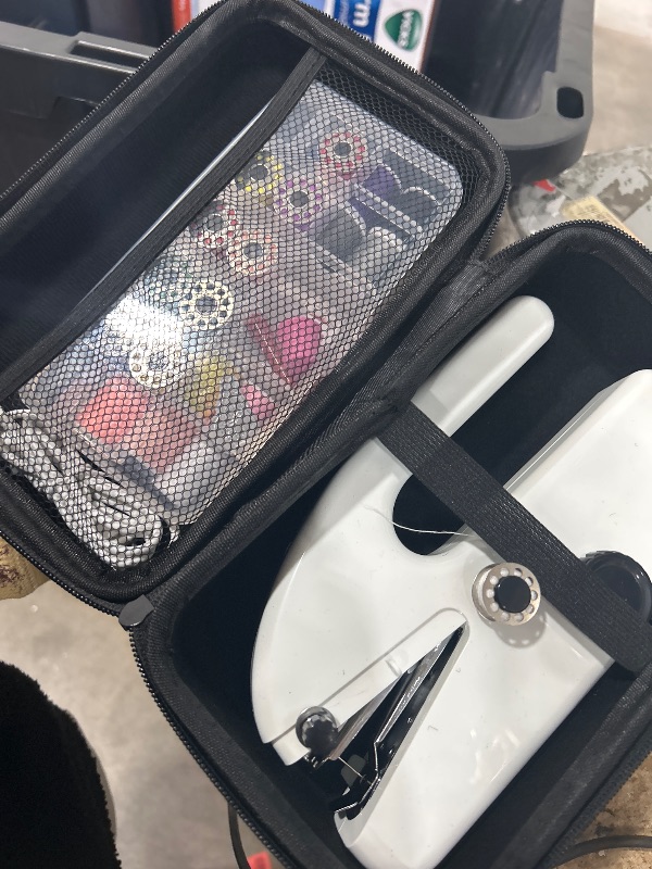 Photo 1 of (sold as parts/untested) Unique sewing experience: Handheld sewing machine with storage box, portable package,mini sewing machine for travel, including various accessories and tools