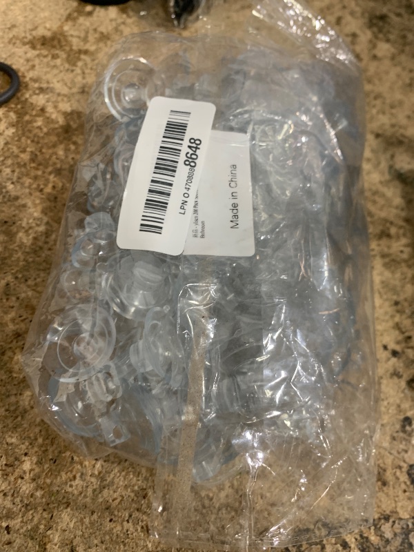 Photo 1 of 200 Pack Suction Cups for Glass - 1.2''/30mm Small Clear Rubber Suckers for Holiday Christmas Lights String Decoration, Strong Adhesive Suction Cups Holder for Table Window Mirror Bathroom
