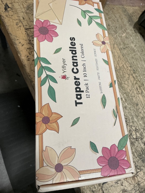 Photo 1 of 10 Inch Colored Taper Candles for Religious and Spiritual Settings, 12 Pack Unscented Candlesticks for Holiday, Seasonal Celebration and Home Decoration