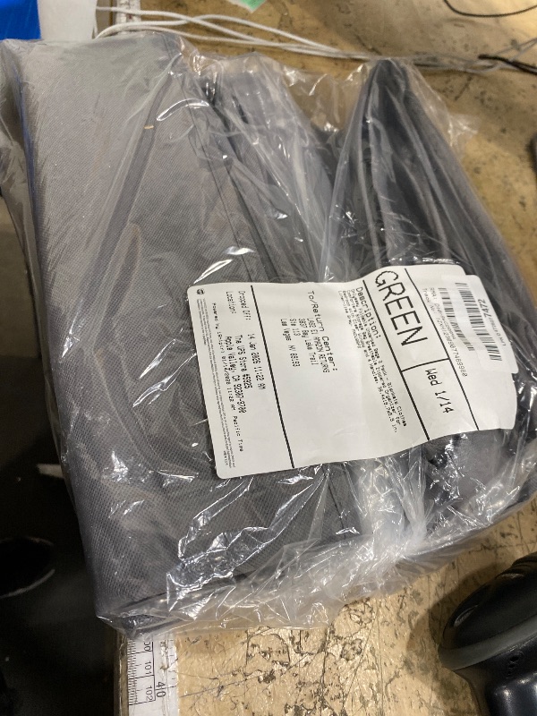 Photo 1 of (Only one bag ) Onlyeasy Foldable Underbed Bags 2 Pack - Blankets Clothes Comforters Storage Bag Breathable Zippered Organizer for Bedroom with Clear Window and 4 Handles, 39.4x19.7x5.9 in, Linen-like Grey, MXDUBBP2