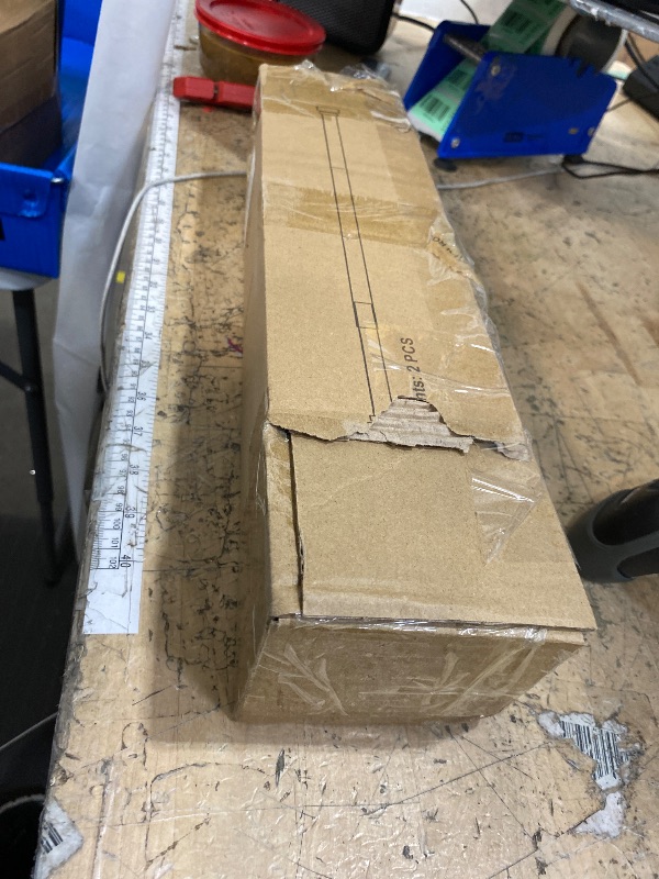 Photo 1 of 2 Pack Natural Light Wood Curtain Rods for Windows 28 to 48 Inches 1" Diameter Heavy Duty Window Curtain Rod Adjustable with Handmade Wood Grain Design for Living Room Bedroom Kitchen Farmhouse