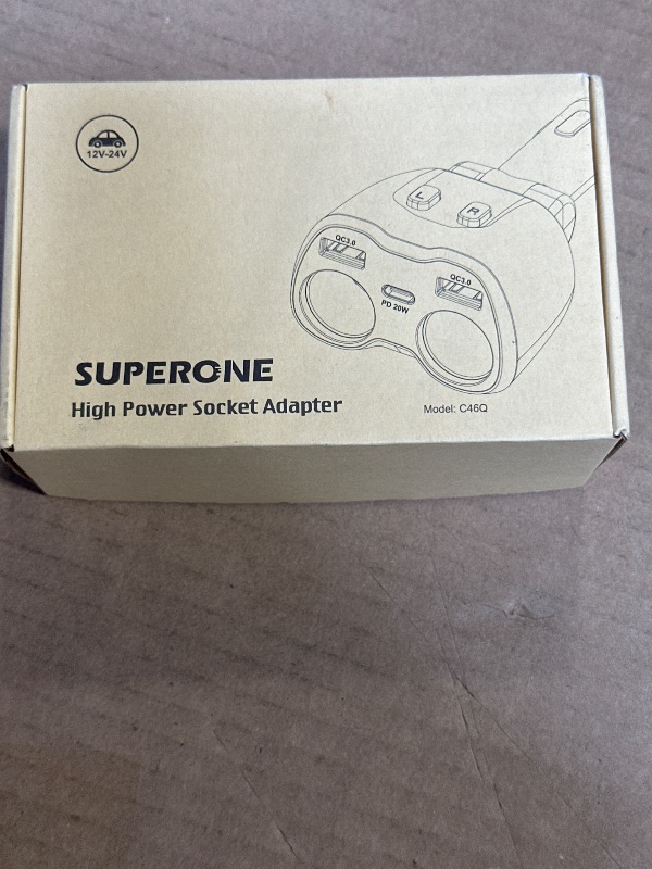 Photo 1 of [2025 Upgraded] Cigarette Lighter Splitter, SUPERONE 180W 2-Socket Cigarette Lighter Adapter with Dual QC3.0 and 20W PD USB C Car Charger Splitter for GPS/Dash Cam/Laptop/iPad/iPhone 17/16/15/14/13/12LPNNA6PCJBQW4
