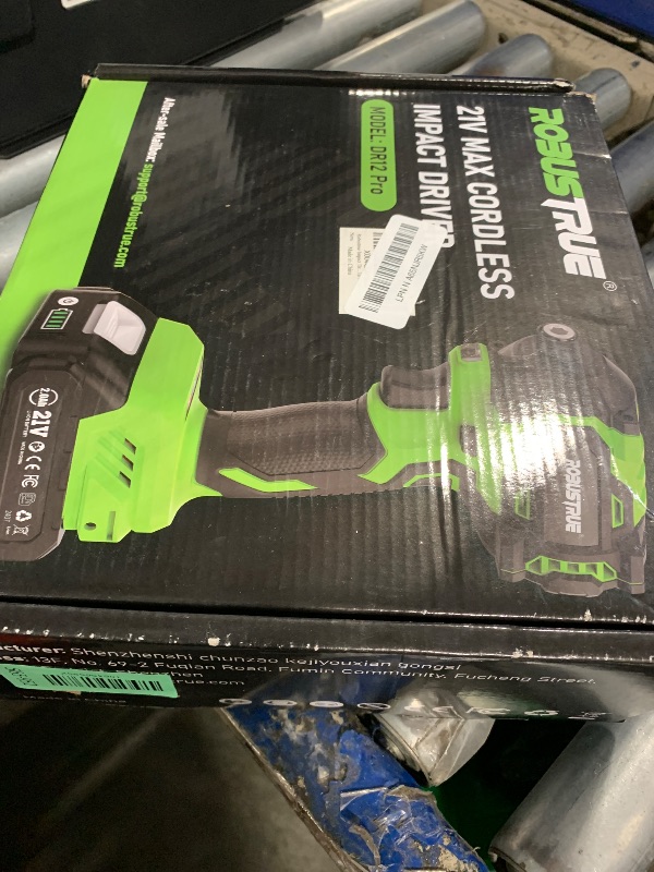 Photo 1 of *USED*
 Impact Driver: 21V 1/4" Hex Cordless Impact Driver, 230N.m (2,035in-lbs) Brushless Impact Driver Drill Set, 20Psc Screwdriver Bits, 2.0 Ah Battery, Variable Speed for DIY and Automotive