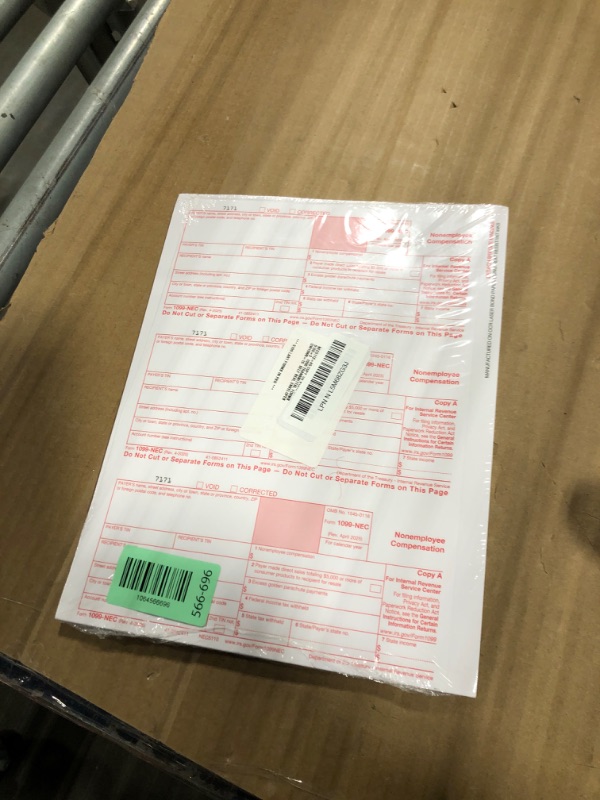 Photo 1 of 1099 NEC Tax Forms 2025 with Envelopes, 4 Part 15 Pack Tax Forms Kit and 15 Self-Seal Envelopes –Great for QuickBooks and Accounting Software, Value Pack for Business - Made in The USA - 15-Pack