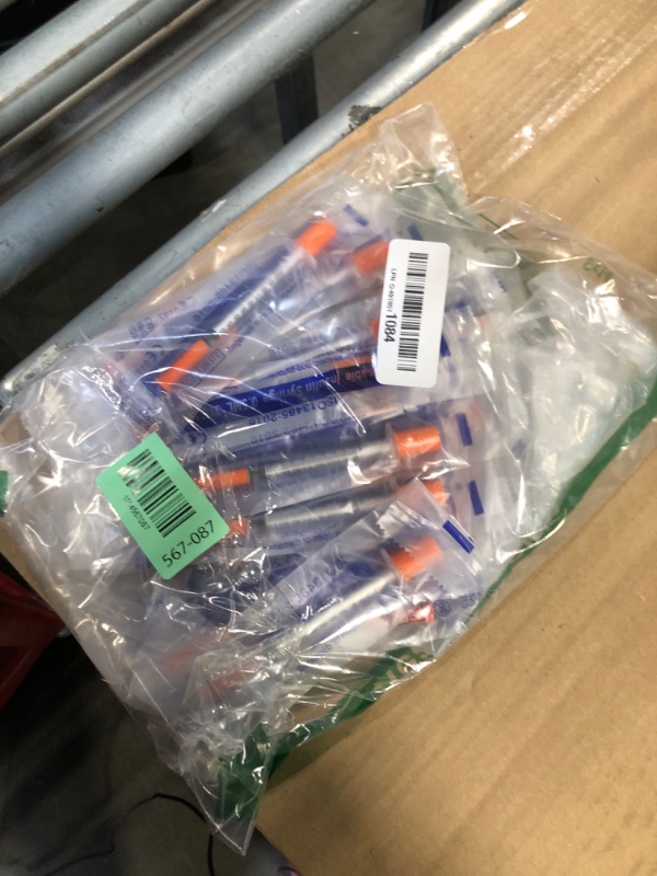 Photo 1 of 0.5ml 31G 5/16 Inch 8mm Syringe, Lab Syringes Individually Wrapped, Pack of 25