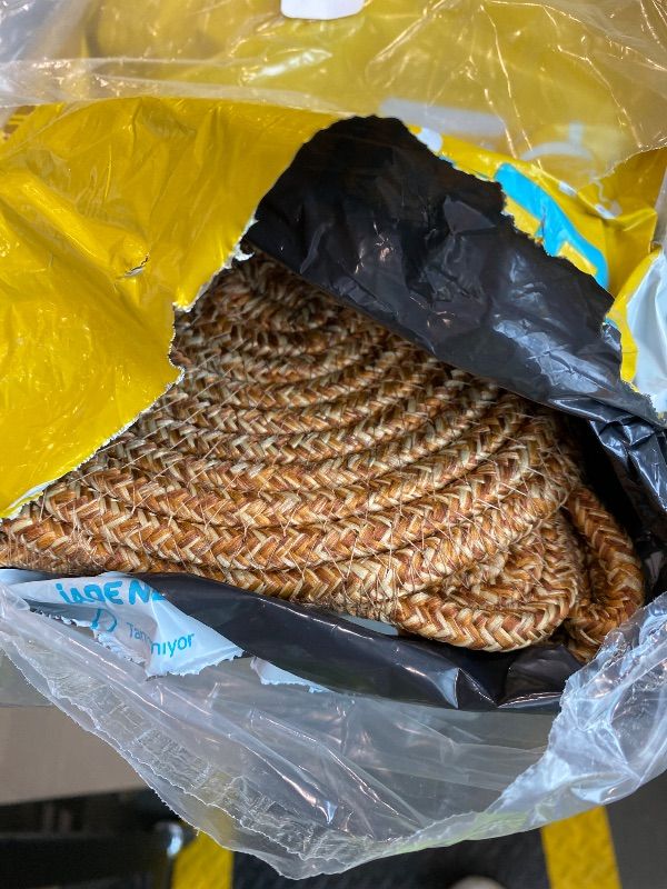 Photo 1 of *MINOR DAMAGE - USED*
Home Turko Boho Jute Bath Mat | Handmade Washable Toilet Rug | Modern Bathroom Rug | Double Sided Woven Boho Bathroom Decor | 23.6 x 15.7 inches