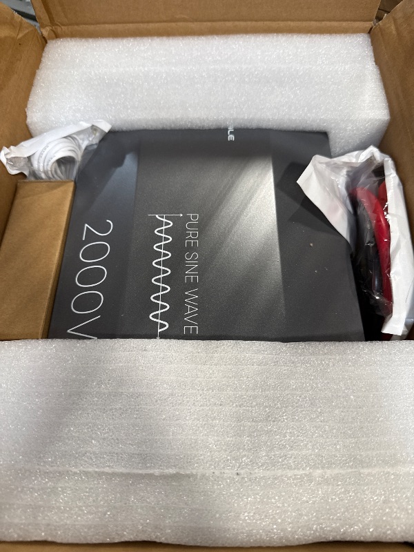 Photo 1 of ** UNKNOWN FUNCTIONALITY **2000 Watts Pure Sine Wave Inverter 12V DC to 110V/120V AC Converter, 4000W Peak, LCD Remote Control, 4 AC Outlets, USB & Type-C – for RV, Truck, Off-Grid Solar, Emergency Power Backup