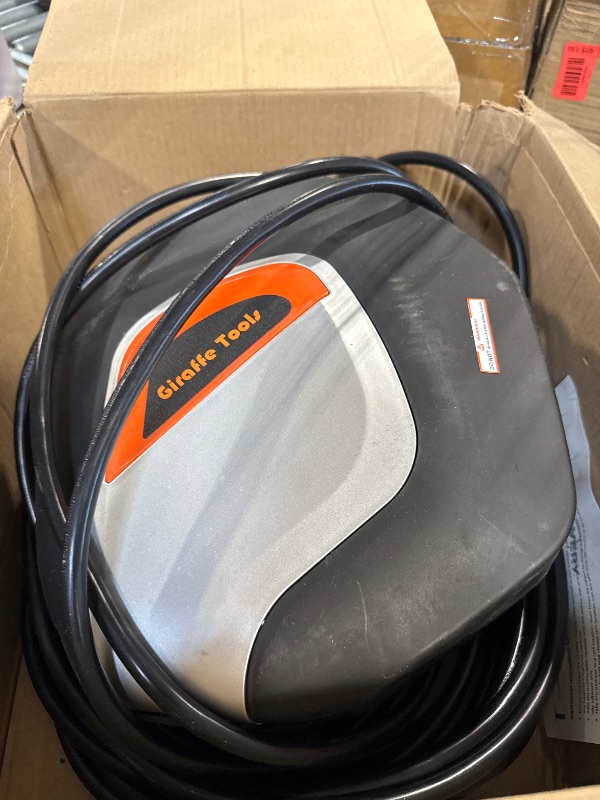 Photo 1 of ** UNKNOWN FUNCTIONALITY **Giraffe Tools Retractable Power Cord Reel, 50ft 12AWG/3C SJT Heavy Duty Extension Cord Storage Reel Wall/Ceiling Mount for Garage with Lighted Triple Tap