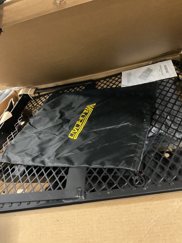 Photo 1 of ** FINAL SALE SOLD AS IS VENTA FINAL VENDIDO TAL CUAL, SIN DEVOLUCIONES**

Wildroad Hitch Cargo Carrier Basket Combo 60" x 24" x 6" 500 LBS Folding Trailer Hitch Cargo Carrier Fits 2" Receiver with 18.2 Cubic feet Cargo Bag, Hitch Stabilizer, Cargo Net an