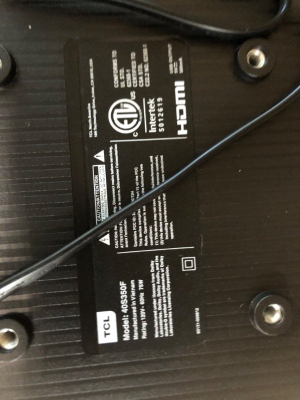 Photo 1 of ****Damaged Screen - Sold for Parts - Final Sale****TCL 40-Inch Class S3 1080p LED Smart TV with Fire TV (40S350F, 2023 Model), Alexa Built-in, Apple AirPlay Compatibility, Streaming FHD Television,Black