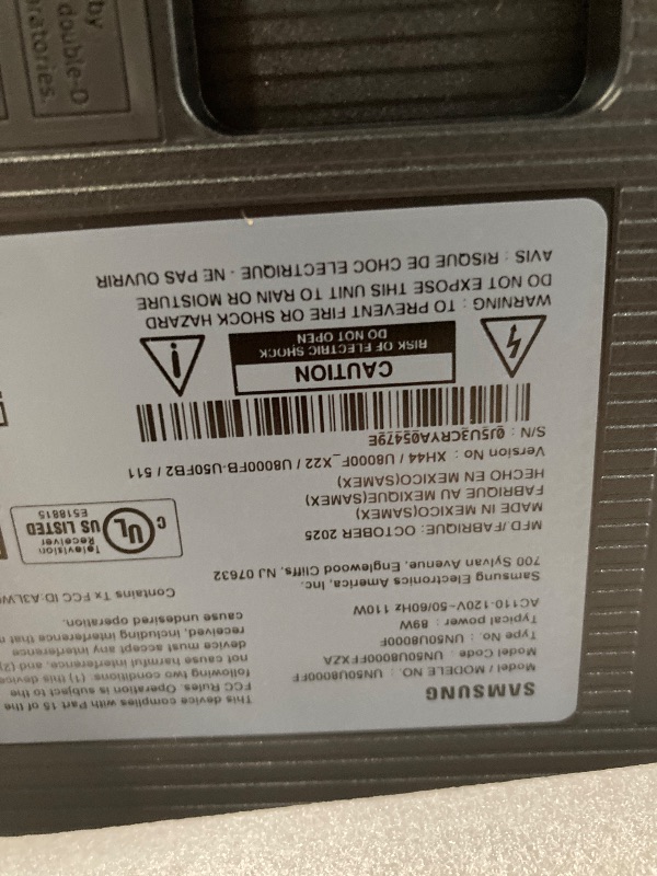 Photo 1 of ***BROKEN SCREEN - SOLD FOR PARTS - FINAL SALE****Samsung 50-Inch Class Crystal UHD U8000F 4K Smart TV (2025 Model) Endless Free Content, Crystal Processor 4K, MetalStream Design, Knox Security, Alexa Built-in