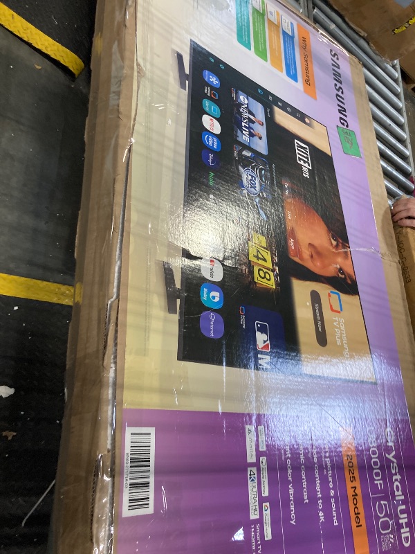 Photo 1 of ***BROKEN SCREEN - SOLD FOR PARTS - FINAL SALE****Samsung 50-Inch Class Crystal UHD U8000F 4K Smart TV (2025 Model) Endless Free Content, Crystal Processor 4K, MetalStream Design, Knox Security, Alexa Built-in