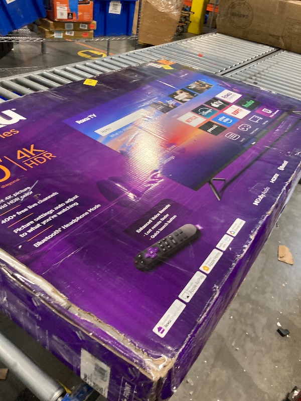 Photo 1 of ***FINAL SALE/NO RETURN, VIEW NOTES*** Roku Smart TV – 50-Inch Select Series, 4K HDR TV – RokuTV with Enhanced Voice Remote – Flat Screen LED Television with Wi-Fi for Streaming Live Local News, Sports, Family Entertainment