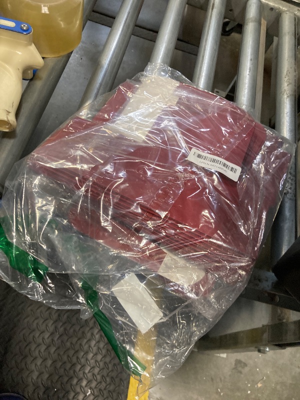 Photo 1 of 2 Cup Disposable Drink Carrier for Delivery with Handle,30 Count Red Paperboard Cup Holder,Cup Carriers for Hot or Cold Drinks,Coffee Carrier, Food Delivery,Take Out Cup Carriers (Wine Red, 30 PCs)