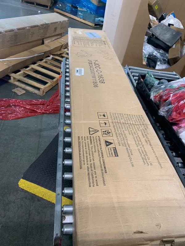 Photo 1 of ***Loose Hardware In Box*** Jocoevol Metal Bunk Bed Twin Over Full, Industrial Bunkbeds Heavy Duty Bed with Safety Guard Rails and Space-Saving Design, Steel Bed for School, Bedroom (Vintage Brown)