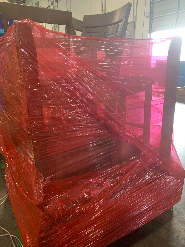 Photo 1 of ****USED HAS SOME MINOR DAMAGE SCRAPES AND DINGS***FINAL SALE*****Homelegance Norman 5-Piece Counter Height Dining Set with Two Display Shelves, Black
