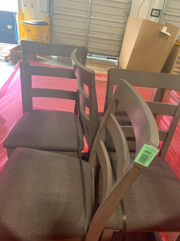 Photo 1 of ****USED HAS SOME MINOR DAMAGE SCRAPES AND DINGS***FINAL SALE*****Homelegance Norman 5-Piece Counter Height Dining Set with Two Display Shelves, Black
