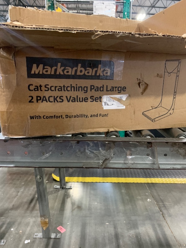 Photo 1 of ****USED FINAL SALE****Cat Scratching Board 3 Pack – Reversible Cardboard Scratcher for Indoor Cats, Wide Boxed Scratch Pads with Bell Ball, Durable Corrugated scratchers as Furniture Protector
