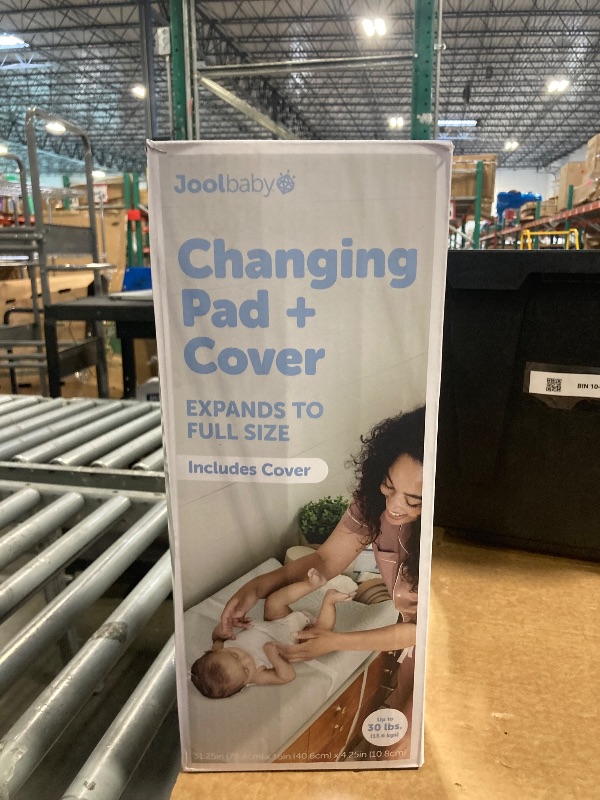 Photo 1 of ** USED** Jool Baby Serenity Soft Changing Pad + Washable Cover, Non-Slip - Fits Standard Changing Tables & Dressers (Wave Pattern, Off White)