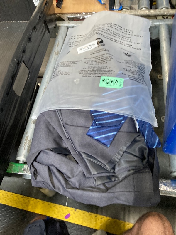 Photo 1 of *MISSING PARTS - see clerk notes*
Cooper & Nelson 3 Piece Mens Suit Set, 2 Button Slim Fit Suit for Men, Jacket, Vest, Pants and Tie Dark Grey M