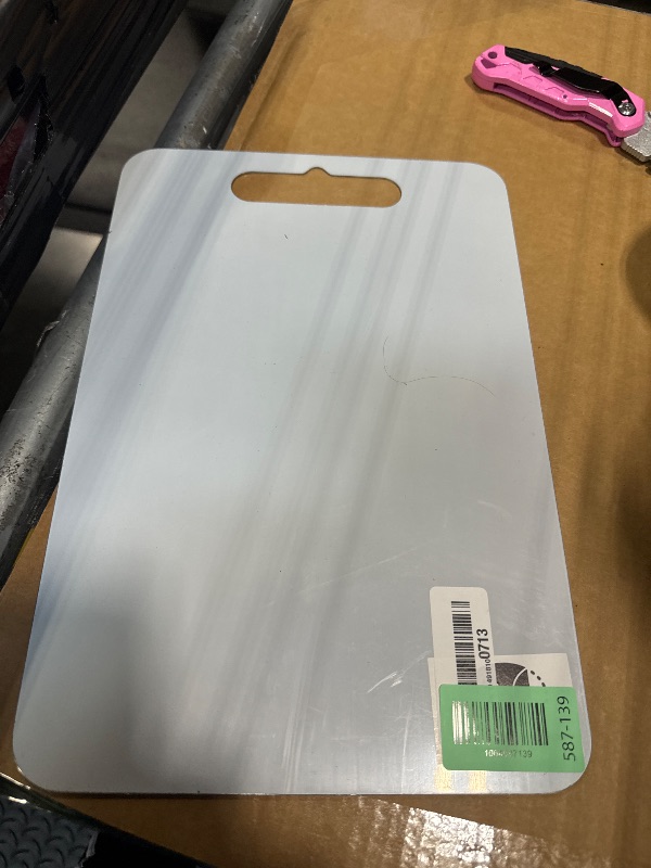 Photo 1 of ***ONLY 1 PIECE*** Titanium Cutting Board Double-Sided 100% Pure Titanium Cutting Boards for Kitchen - Food-Grade titanware chopping boards Non-Stick Durable and easy to clean (13.3 x 9 in)