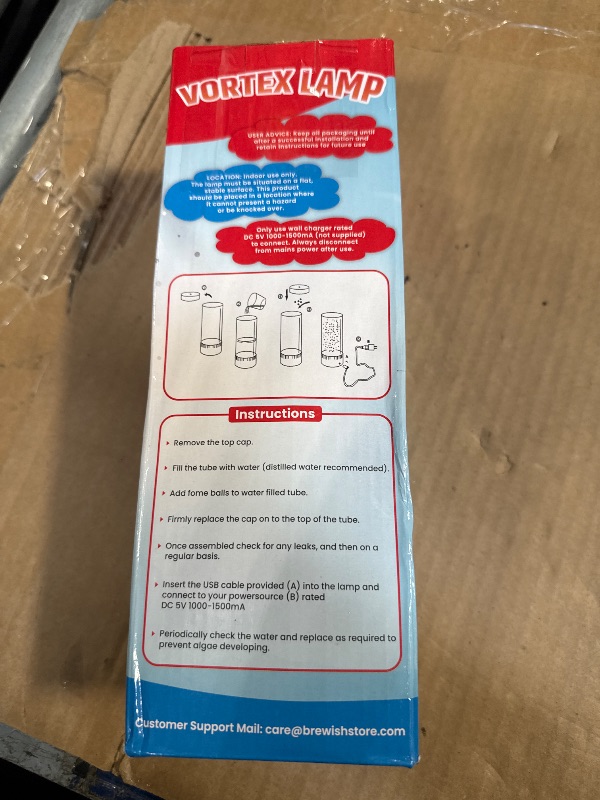 Photo 1 of **MISSING POWER CORD**
Brewish Tornado Lamp | 7 Color Changing LED Light Glitter Lamps | Hurricane Lamp for Room, Office & Home Decor | Novelty Gifts Night Light | Birthday, Christmas Gifts | Curiosity Vortex Lamps