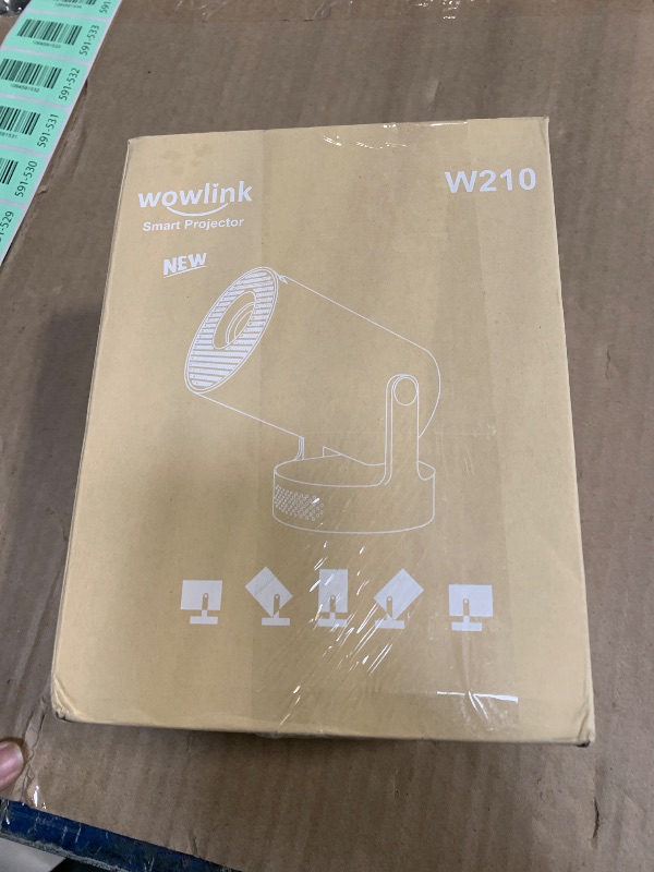 Photo 1 of [Built-in Apps & 2026 Upgraded] Mini Projector with WiFi 6 and Bluetooth 5.4 Support 4K 1080P Auto Keystone 180° Rotatable Projector Portable Compatibile with HDMI/TV Stick/Memory Stick/Laptop, White