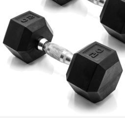 Photo 1 of **************1 PCS***************CAP Barbell 20 LB Rubber Coated Hex Dumbbell Hand Weight -  | Chrome Handle