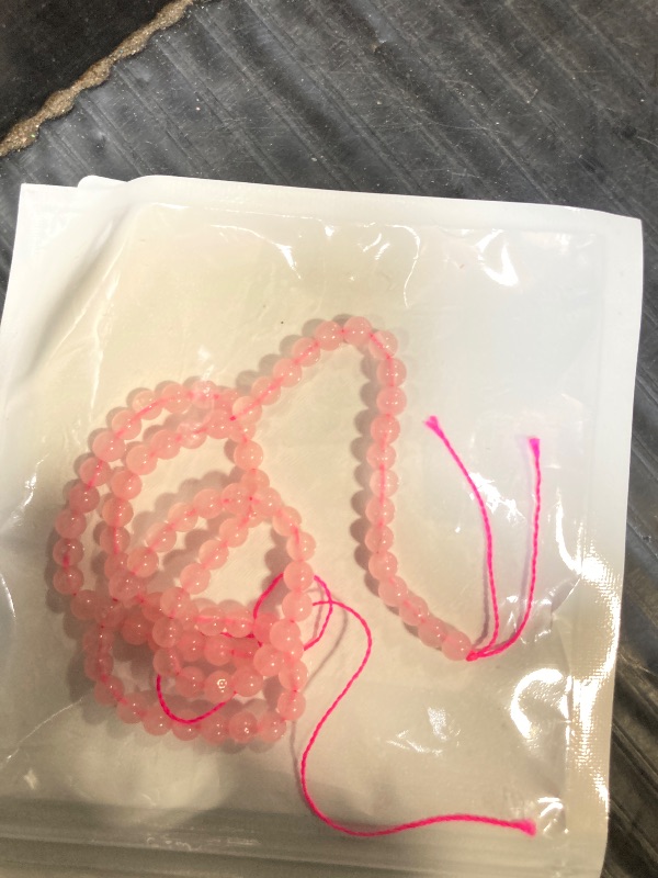Photo 1 of ?Songxi 90pcs 4mm Rose Quartz Natural Round Stone Beads for Jewelry Making, Smooth Loose Small Gemstone Beads for Bracelets Necklace, Chakra Stones with Energy Power