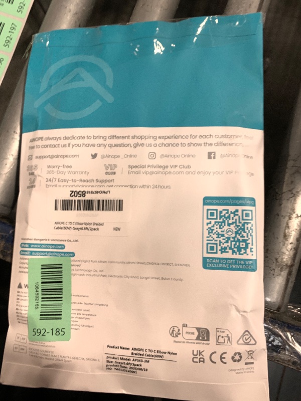 Photo 1 of ** SOLD AS IS NO RETURN/REFUNDS**
AINOPE USB C to USB C Cable 60W 2Pack 6.6ft C to C Cable Fast Charging Type C Charger Fast Charging Right Angle Sideways Phone Charger USBC - USBC for iPhone 17 Pro Max 16 Accessories Samsung S25 iPad
