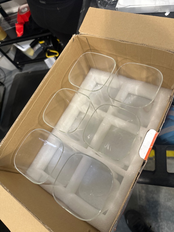 Photo 1 of ****LID MISSING***XOTAISM 6 Pcs Square Glass Pantry Storage Containers with Bamboo Airtight Lid and 248 Clear Pantry Labels Preprinted - 37oz Thicken Glass Food Storage Jars for Coffee, Cookie, Tea, Sugar, Spice