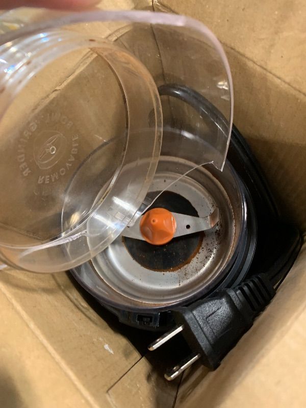 Photo 1 of **LID IS DAMAGED**
KRUPS Electric Blade Coffee Grinder 1.6 Oz, Adjustable Coarse to Fine for the Perfect Espresso, Grind Coffee Beans, Spices & Herbs, Removable Dishwasher Safe Bowl, Black