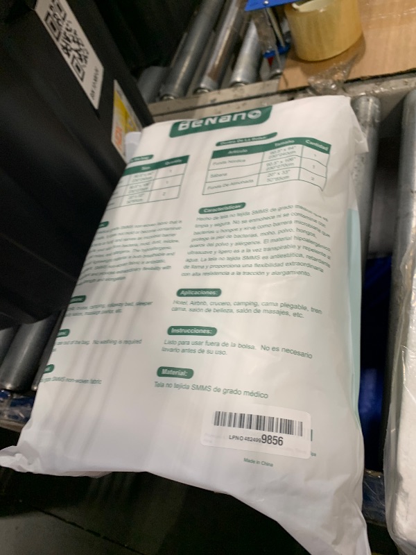 Photo 1 of (2 Pack) 4 PCS Disposable Bedding Set for Travel, Disposable Flat Sheet, Quilt Cover and Pillowcase, Universal Size Fits Twins, Full, Queen, King. for Hotel, Cruise, Travel, Spa