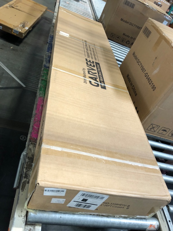 Photo 1 of ***SIMILAR ITEM/ FACTORY SEALED***
Garvee 13x26 ft Metal Carport Kit, 120° Steep-Pitch Vertical Roof for Snow Shedding, 133" High-Clearance RV & Boat Shelter, Heavy-Duty Long-Reach Car Port with Reinforced Frame