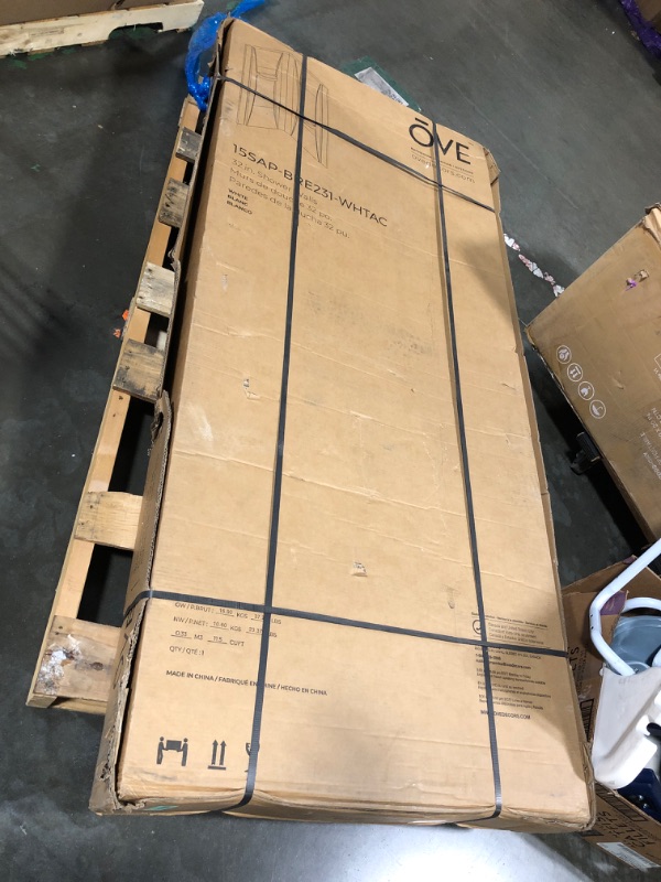 Photo 1 of ***FACTORY SEALED***
OVE Decors Breeze 34 in. Corner Shower Frosted Sliding Door, With Base and Walls in Chrome Finish