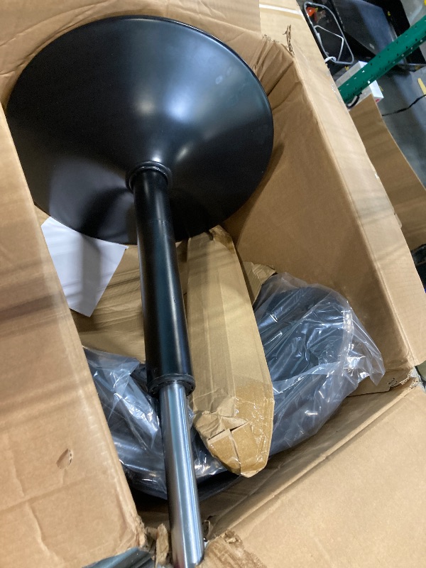 Photo 1 of **ONLY 1**
Shintenchi Bar Stool Modern Swivel Bar Chairs, Counter Height Faux Leather Metal Barstools, Upholstered Island Chairs with Back and Footrest, Black