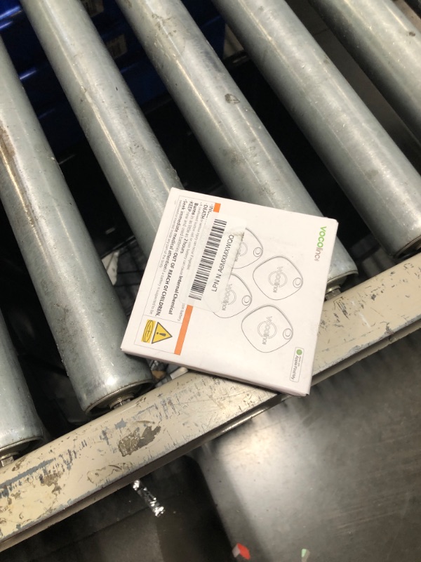 Photo 1 of [Apple MFi Certified] VOCOlinc Air Tracker Tags 4 Pack Black, Smart Key Finder Work with Apple Find My APP (iOS Only,Not for Android), Item Locator for Luggage Suitcases/Bag/Wallet,Replaceable Battery