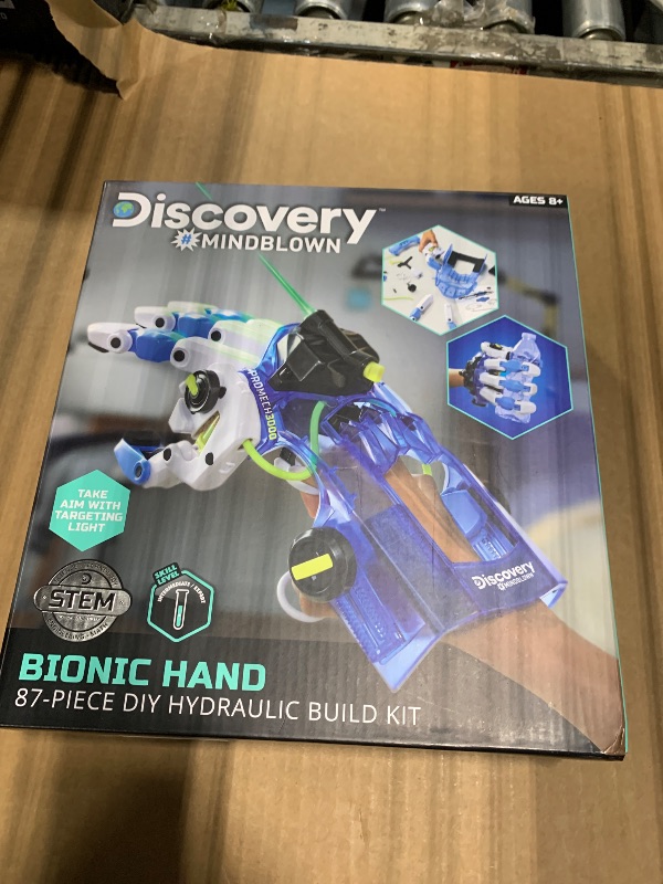 Photo 1 of ****Parts Missing****Discovery Bionic Hand Robotics Kit – 87-Piece DIY STEM Toy for Kids| Build Your Own Wearable Robotic Hand| Hydraulic Cyborg Superhero Toy| Science & Engineering Model Kit| Boys & Girls Gift Ages 8+