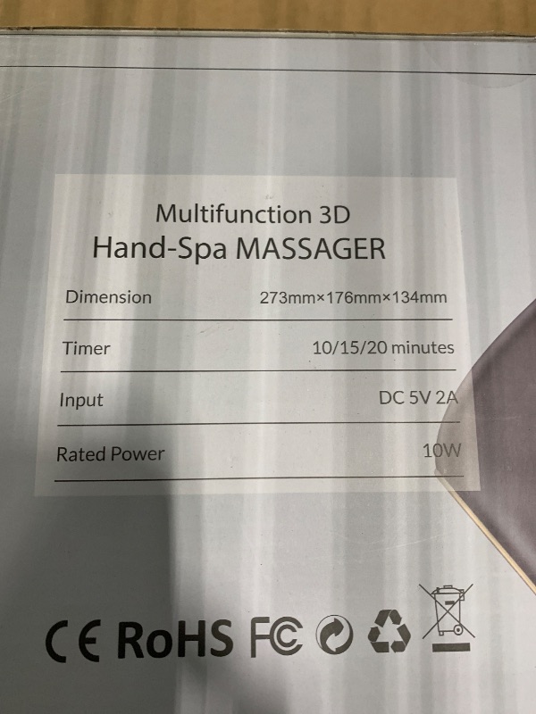 Photo 1 of *** NO USB CABLE *** Ealken Hand Massager with Heat and Compression, Hand Massage for Arthritis and Carpal Tunnel Relief, 6 Levels Pressure Therapy with Wrist Massage Finger Stretching Palm Kneading, Gifts for Women Men