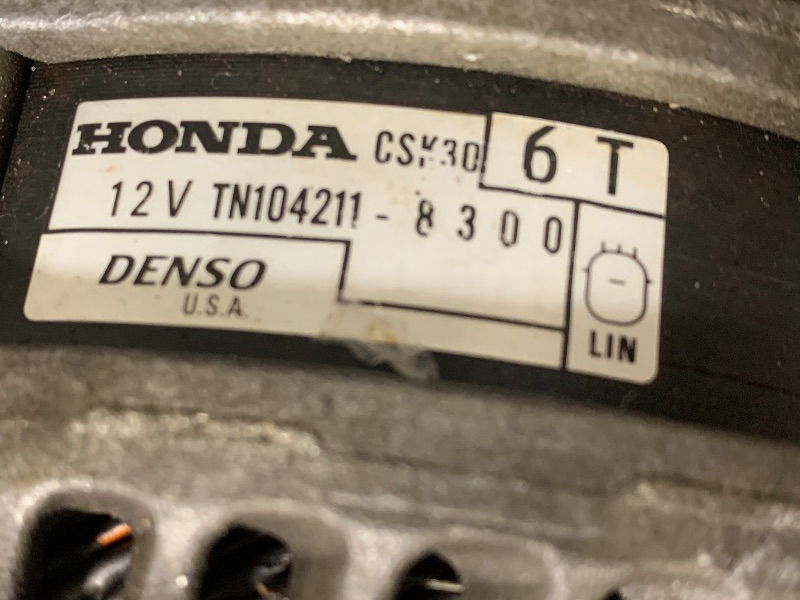 Photo 1 of *** VERY USED *** New Alternator [Only fit Automatic Tranmission] for V6 3.5L Honda Accord 2013-2017, Crosstour 2013-2015, Acura RDX 2016-2018, TLX 2016-2020, 104211-8300 31100-5G0-A02