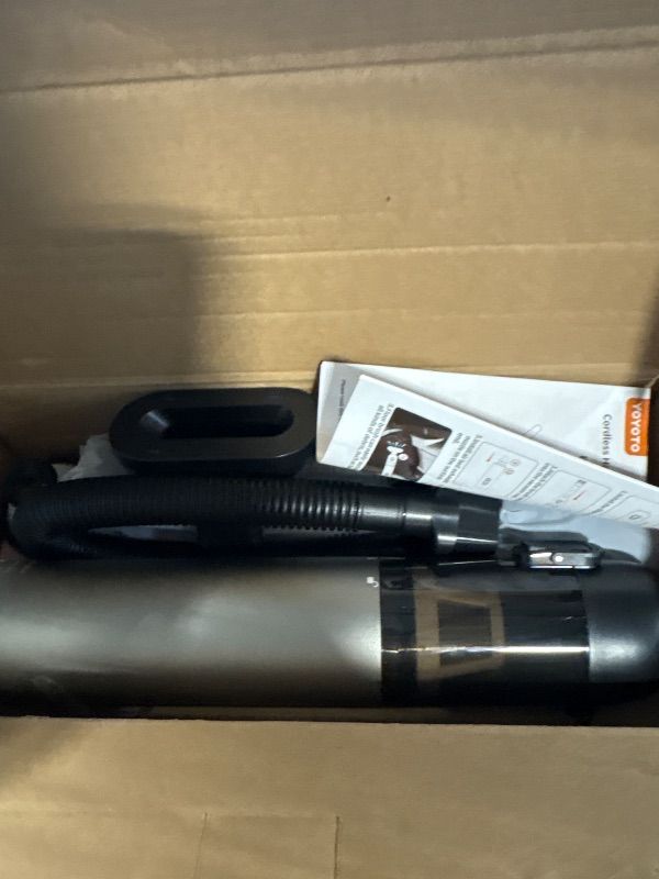 Photo 1 of **MISSING USB/CHARGER SUPPLY**
yoyoto Car Vacuum, Handheld Vacuum Cordless with 21000Pa Powerful Suction & 3 Modes, 4-in-1 Portable Hand Held Mini Vacuum Cleaner Rechargeable, Ultra Light for Car Home Office (Silver)