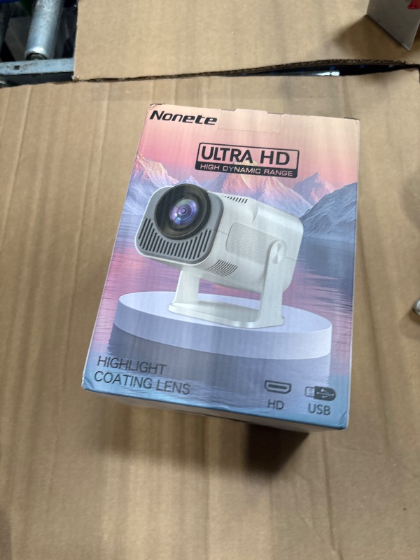 Photo 1 of [Projector 2026 Upgraded] Mini Projector Support 4K 1080P Auto Keystone 270°Rotatable with WiFi 6 and Bluetooth 5.2 Projector Portable Compatibile with HDMI/TV Stick/Memory Stick/Laptop,White